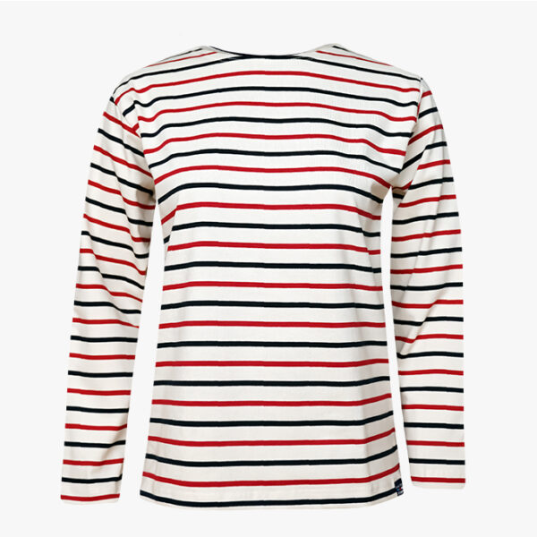 Multicolor klassisches Breton-Shirt Bordeaux