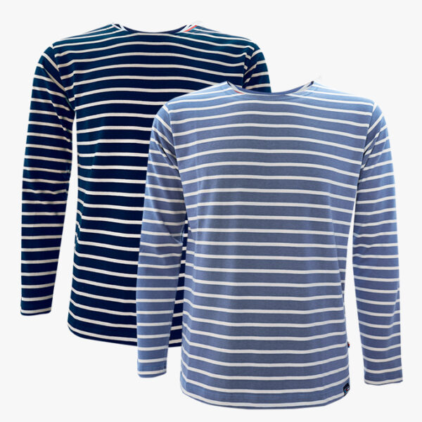 Kombi klassische Streifenshirt für Herren Navy Natural-Jeans Natural