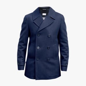 Authentische Caban Herren-Mantel in der Farbe Marineblau