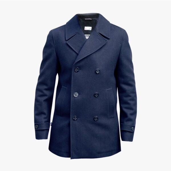 Authentische Caban Herren-Mantel in der Farbe Marineblau