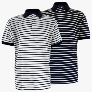 Poloshirt Piqué Kombi-Angebot in der Farbe Marineblau - Natur und Natur - Marineblau