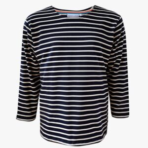 Das klassische Bretonische Curvy Shirt in der Farbe Marineblau - Naturel