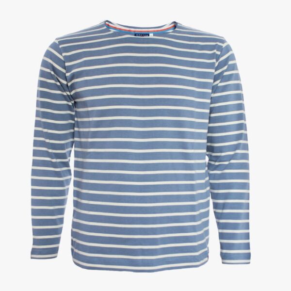 Das klassische bretonische Shirt für Herren in der Farbe Jeans - Naturel