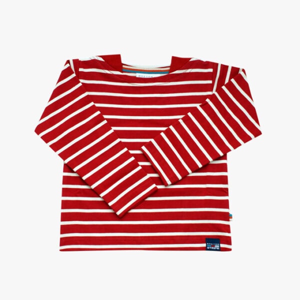 Das klassische Shirt für Kinder & Babys in der Farbe Bordeauxrot - Naturel