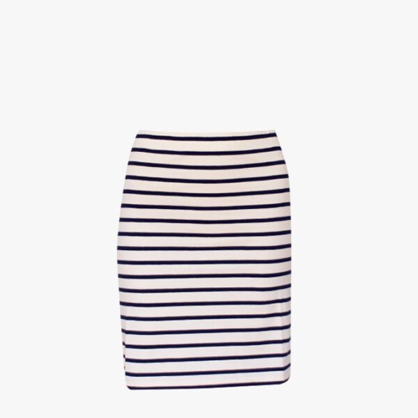 Gestreifter Rock in der Farbe Naturel Marineblau