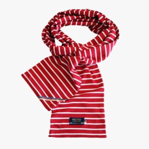 Schal Royaal in der Farbe Bordeauxrot - Naturel