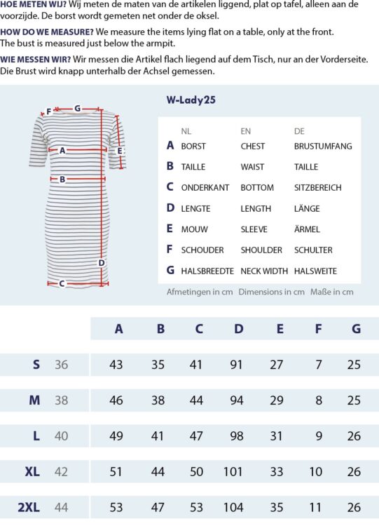Gr&ouml;&szlig;entabelle Kleid Bootausschnitt Kurzarm mit Messpunkten und Abmessungen