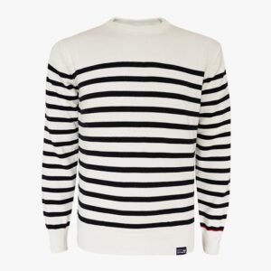 Streifen-Pullover für Herren in der Farbe Naturel - Marineblau